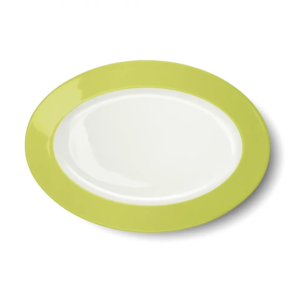 Solid Color Oval Platter 33 Cm Lime