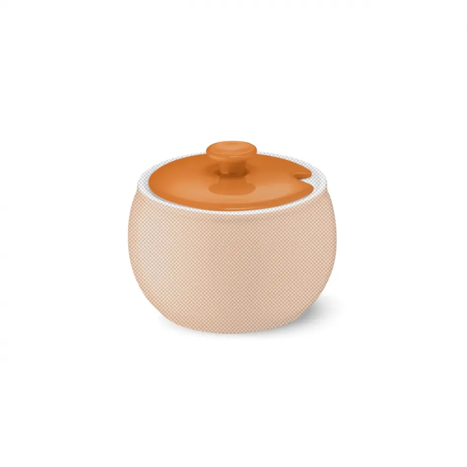 Solid Color Lid Of Sugar Bowl Orange