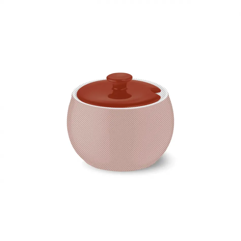 Solid Color Lid Of Sugar Bowl Paprika
