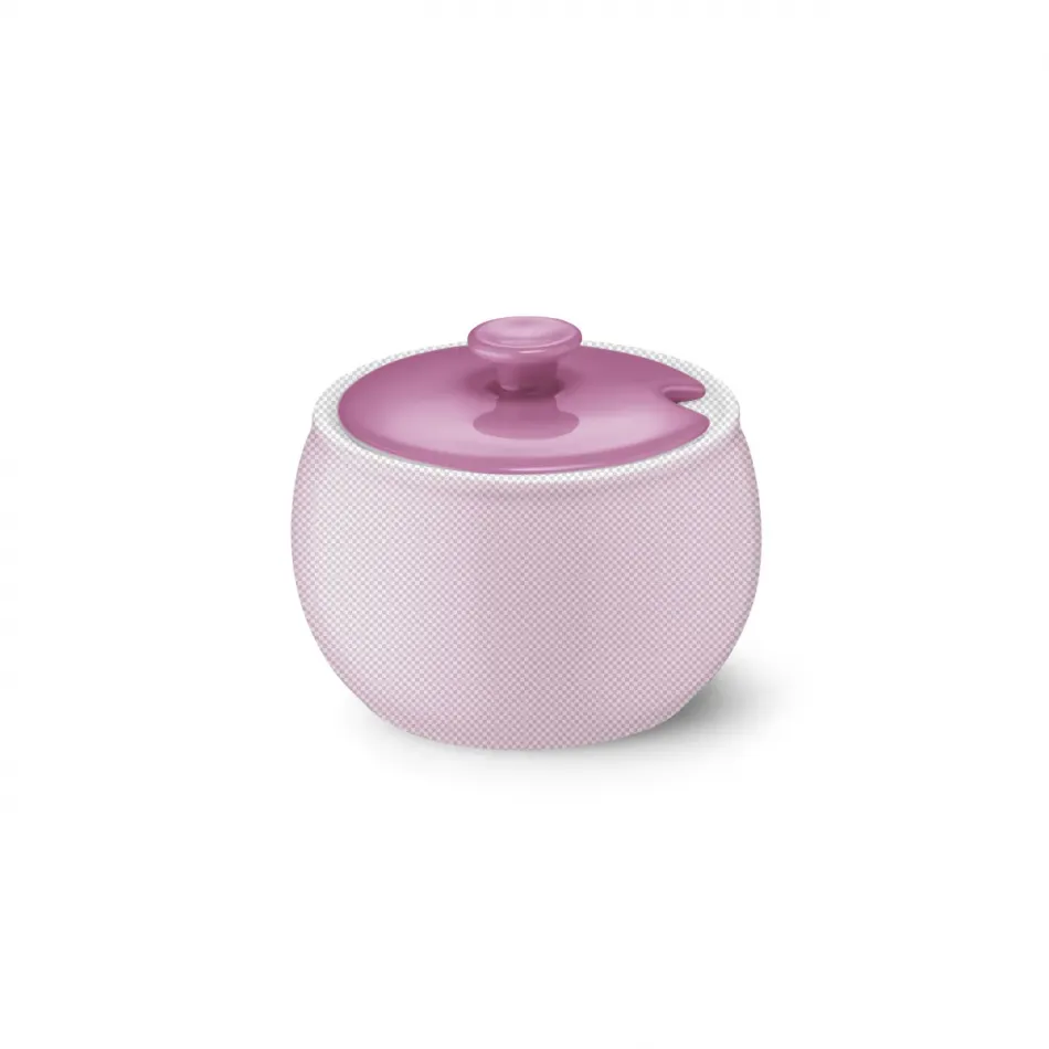 Solid Color Lid Of Sugar Bowl Pink