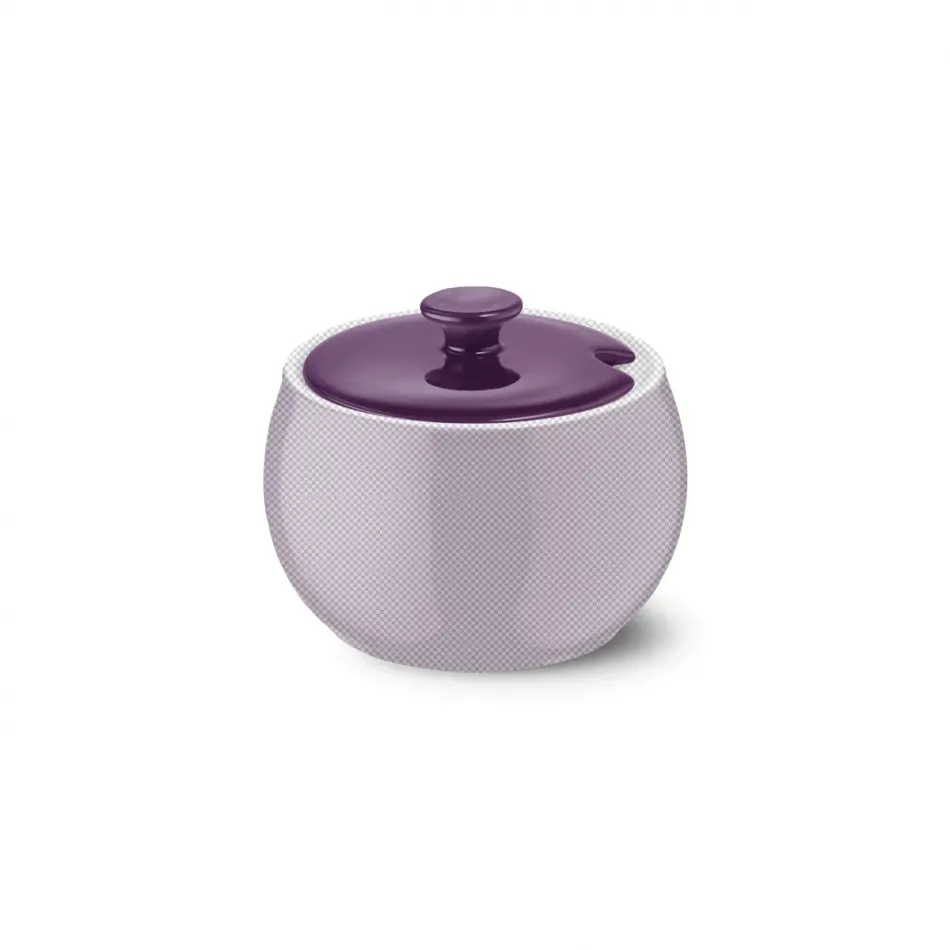 Solid Color Lid Of Sugar Bowl Plum