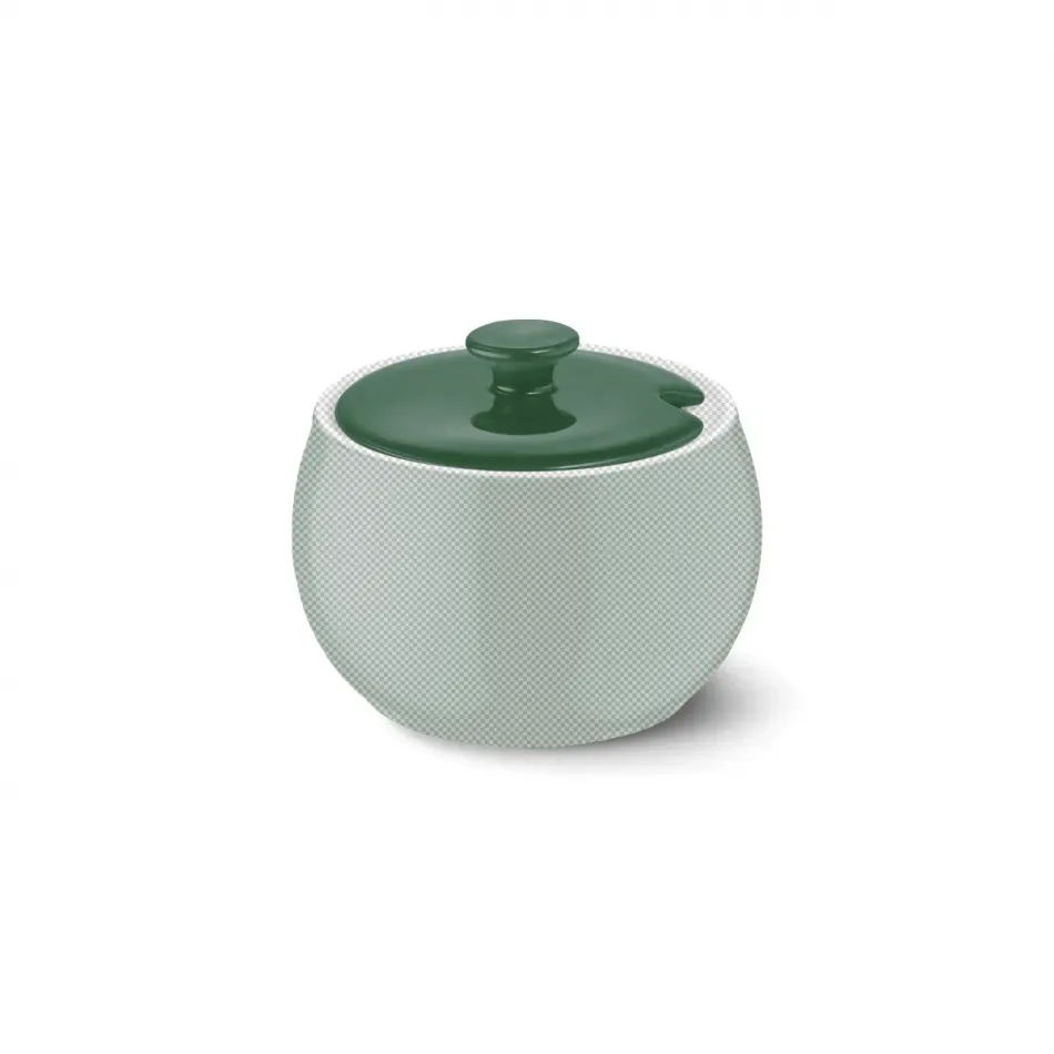 Solid Color Lid Of Sugar Bowl Dark Green