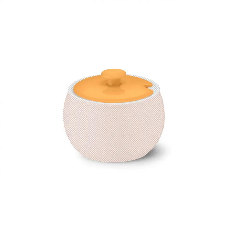 Solid Color Lid Of Sugar Bowl Tangerine