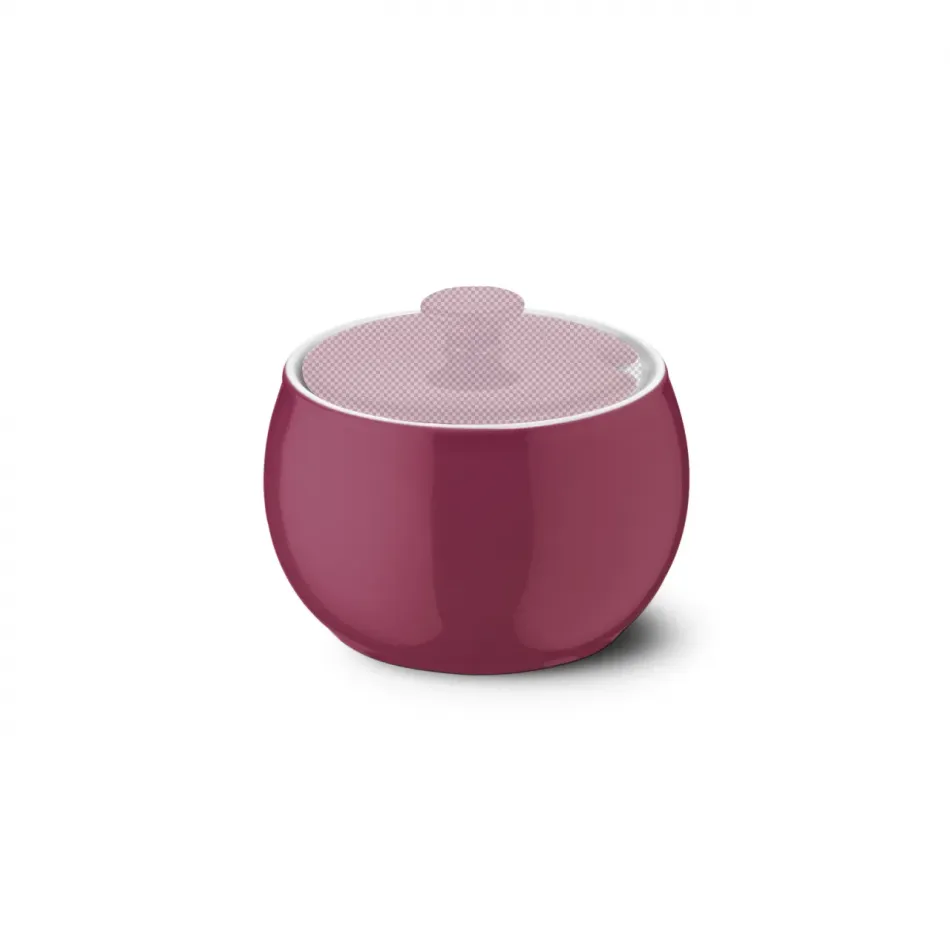 Solid Color Sugar Bowl Without Lid Raspberry