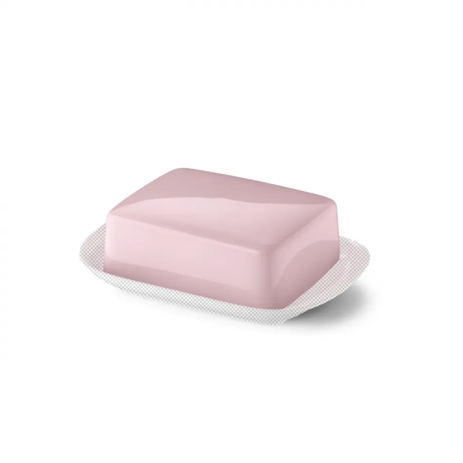 Solid Color Flat Of Butter Dish Pale Rose