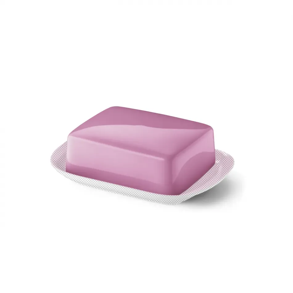 Solid Color Flat Of Butter Dish Pink
