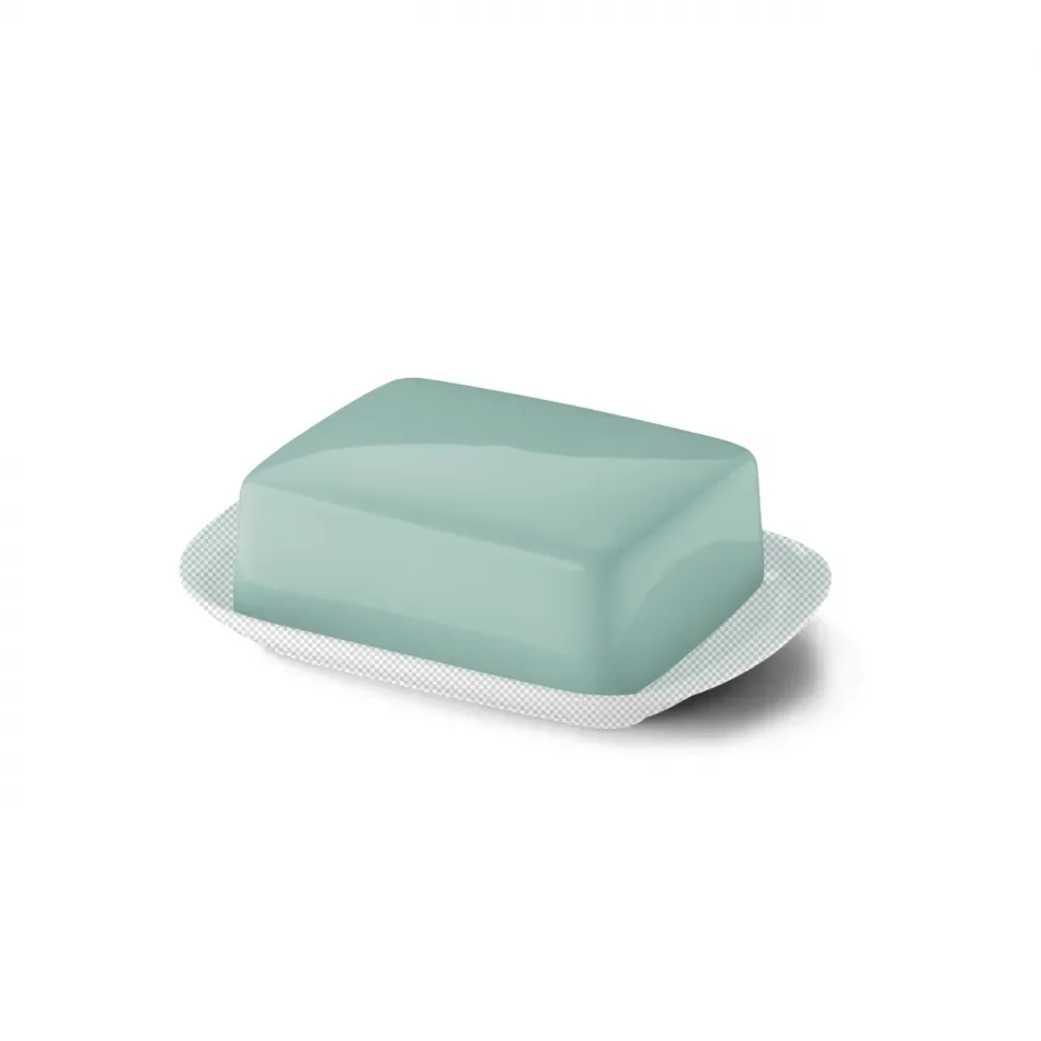 Solid Color Flat Of Butter Dish Seawater Green
