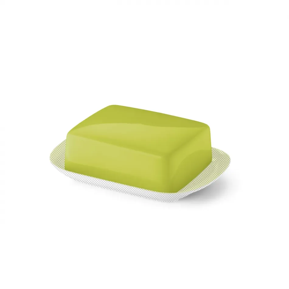 Solid Color Flat Of Butter Dish Lime