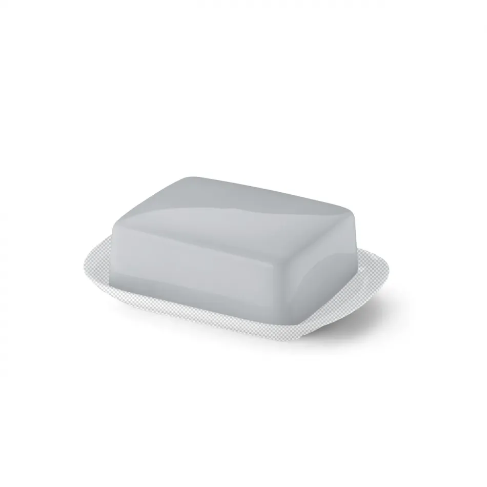 Solid Color Flat Of Butter Dish Light Grey