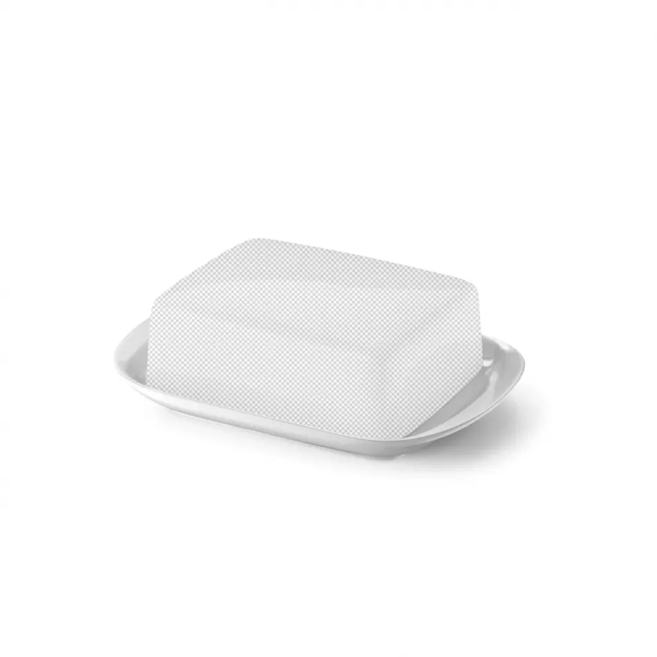 Solid Color Base Of Butter Dish White