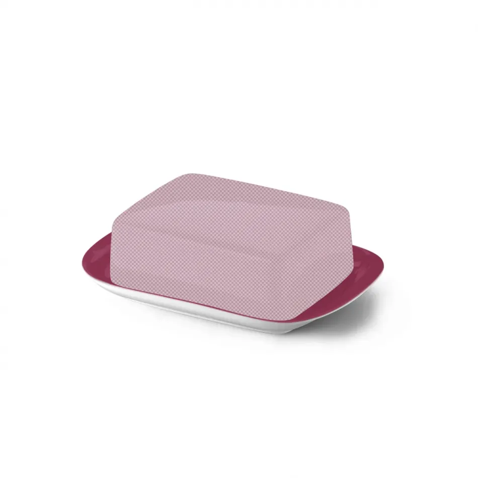 Solid Color Base Of Butter Dish Raspberry