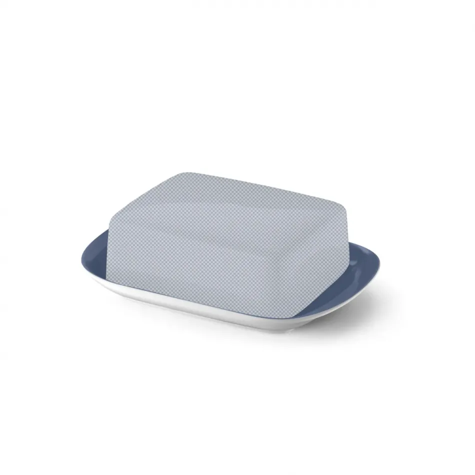 Solid Color Base Of Butter Dish Indigo
