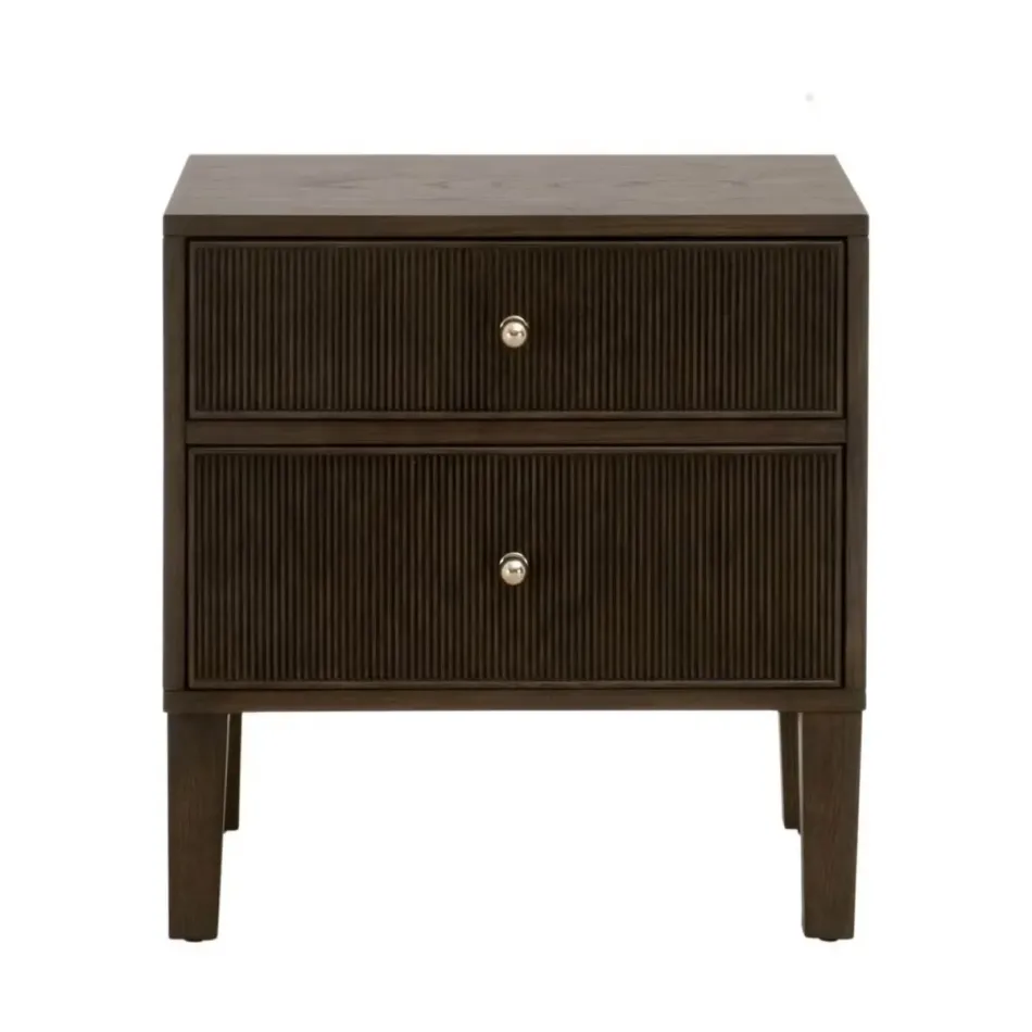Highland 2-Drawer Nightstand Dutch Brown Oak