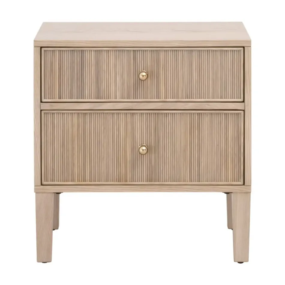 Highland Natural Oak 2-Drawer Nightstand