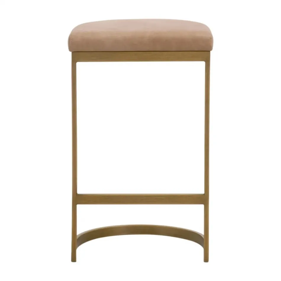 Cresta Counter Stool - Ivanhoe Toast, Brushed Gold