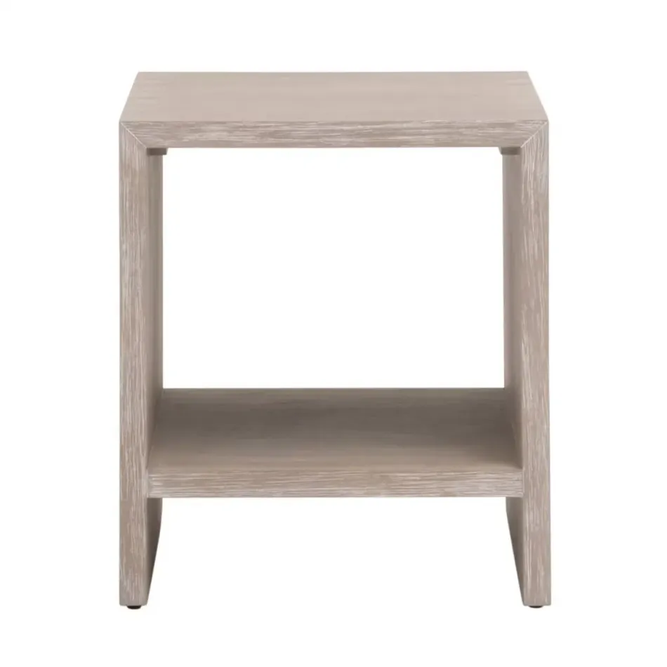 Dovetail Natural Gray Acacia End Table
