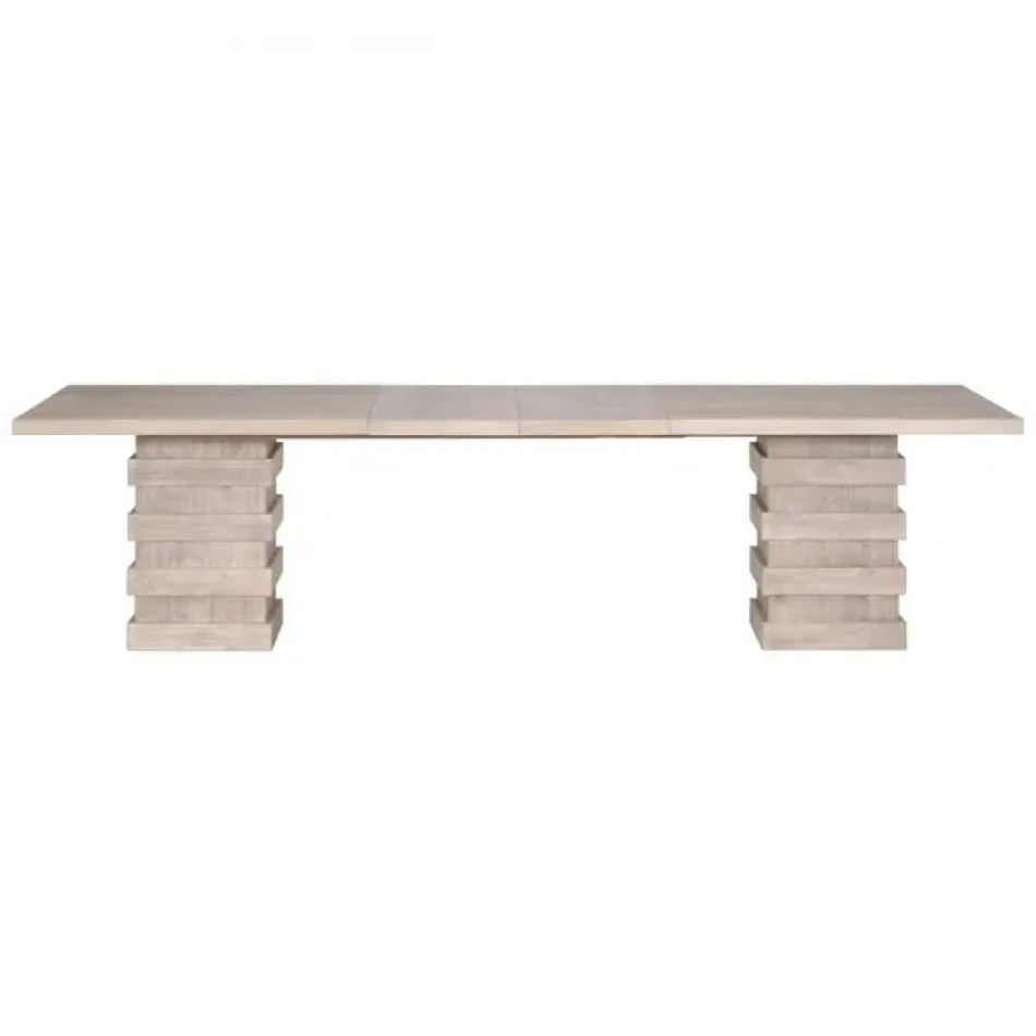 Plaza Extension Dining Table Natural Gray Acacia