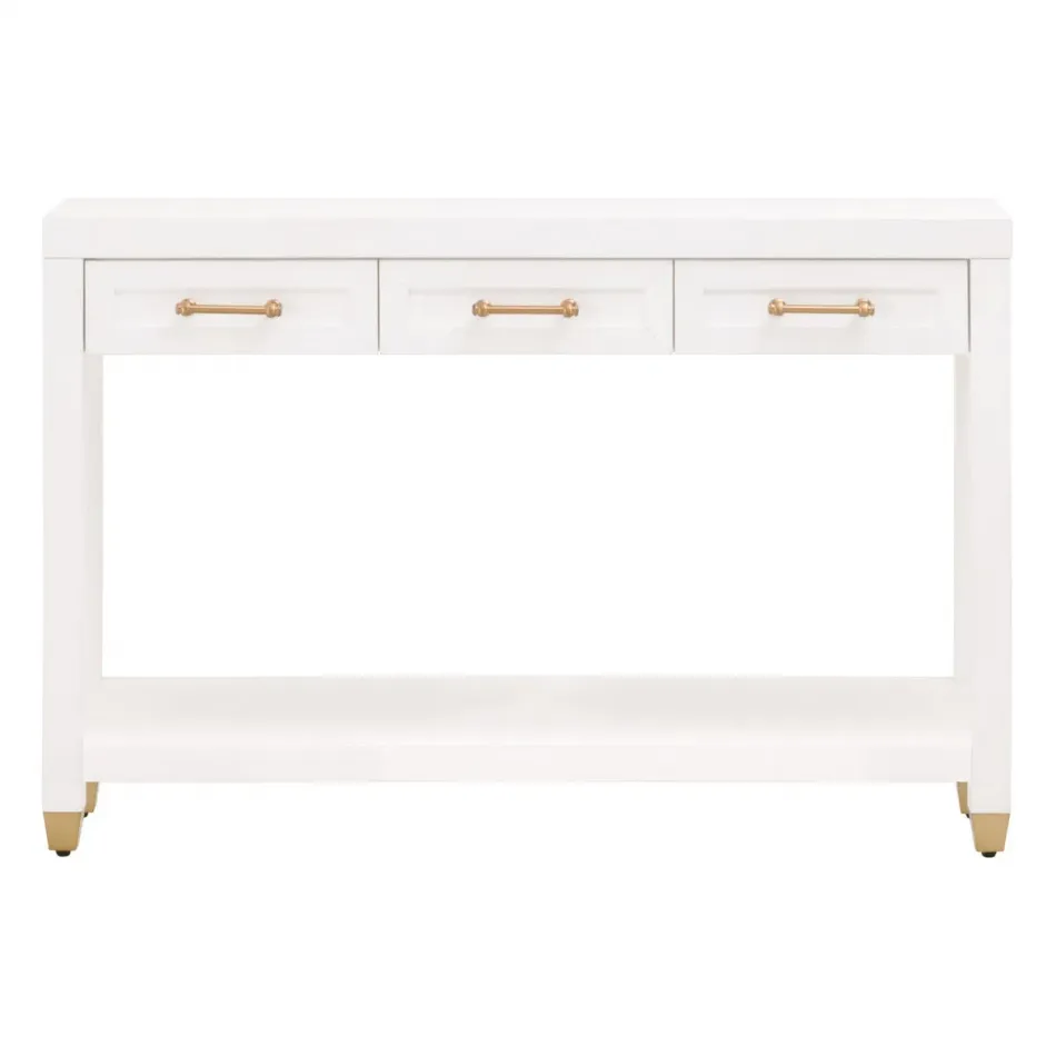 Stella Narrow Console Table Matte White