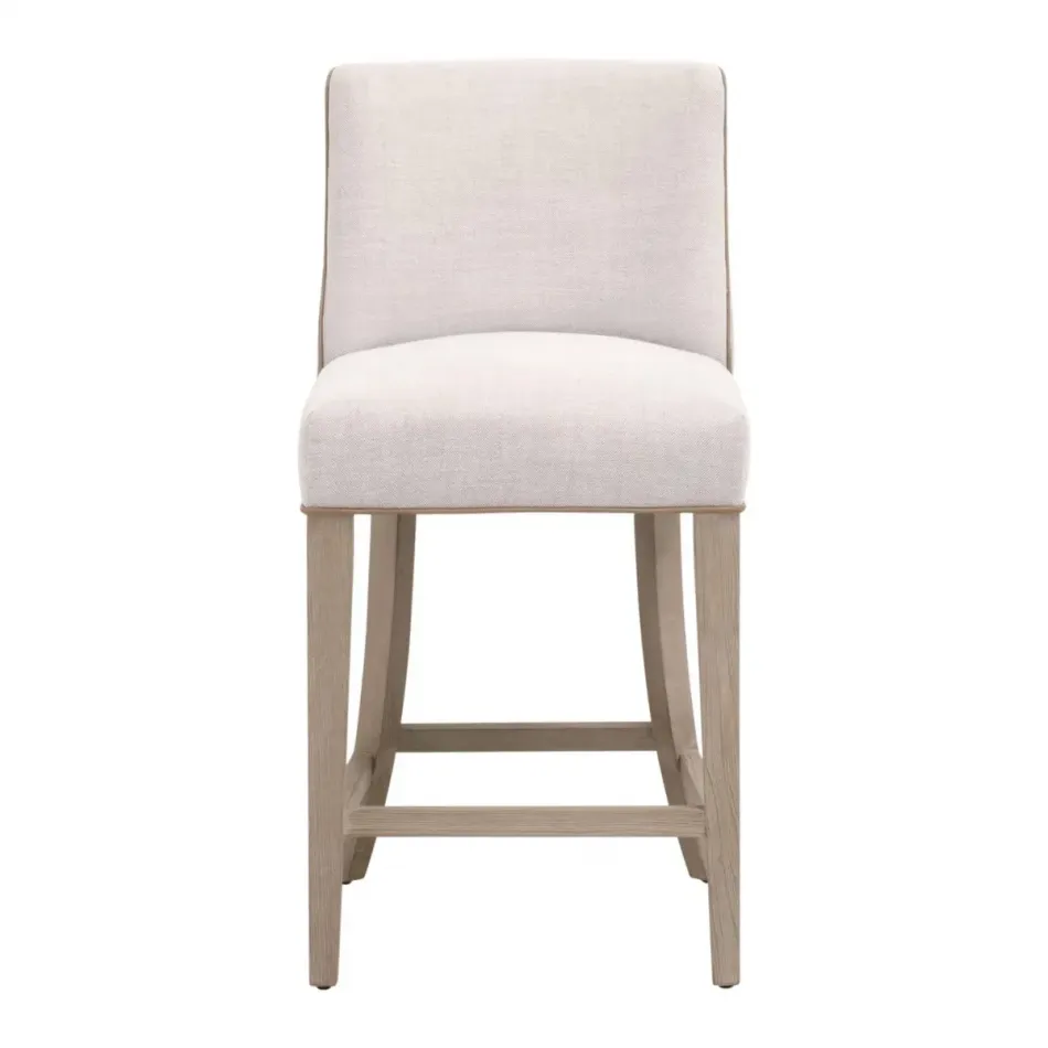 Duet Performance Bisque French Linen Ivanhoe-Toast Natural Gray Ash Counter Stool