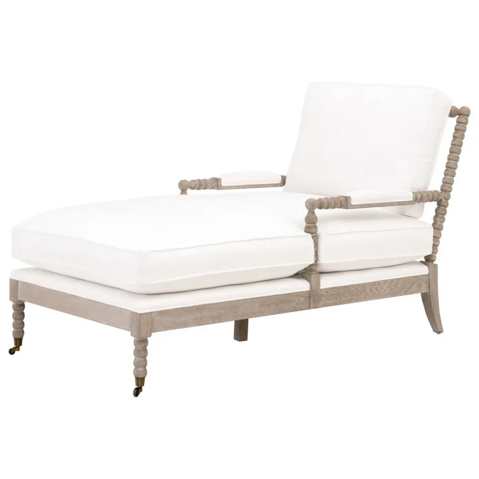 Rouleau Chaise Lounge LiveSmart Peyton-Pearl, Natural Gray Oak