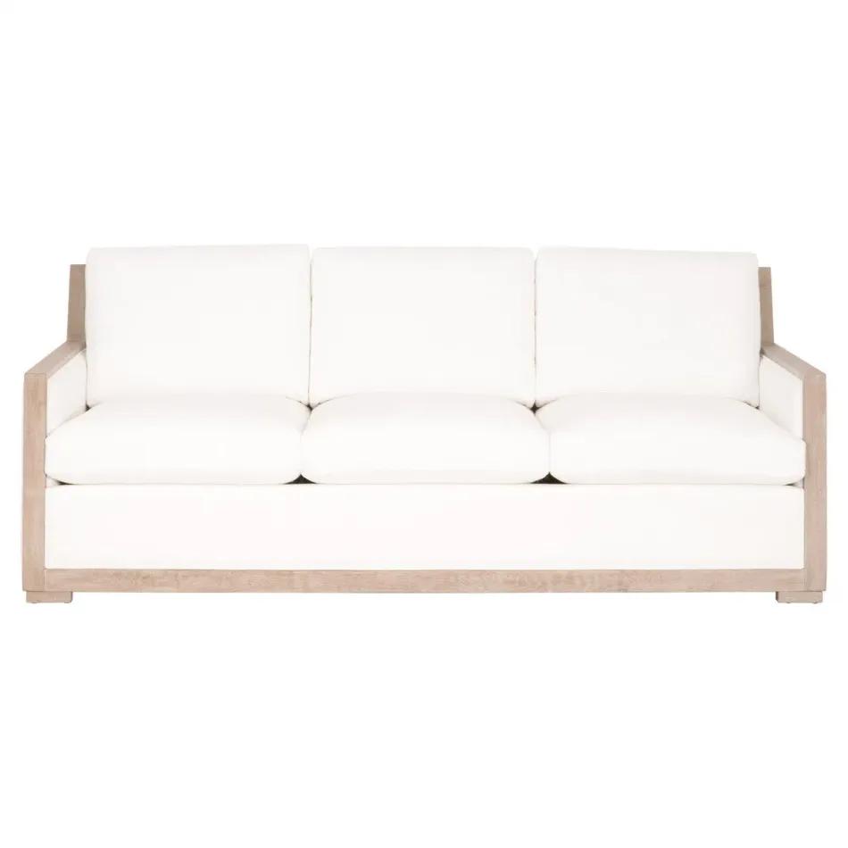 Manhattan 85" Wood Trim Sofa LiveSmart Peyton-Pearl, Natural Gray Oak