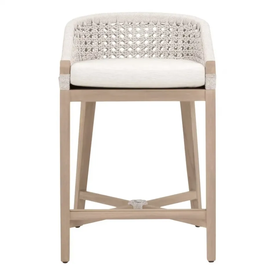 Montecito White Speckle Outdoor Counter Stool