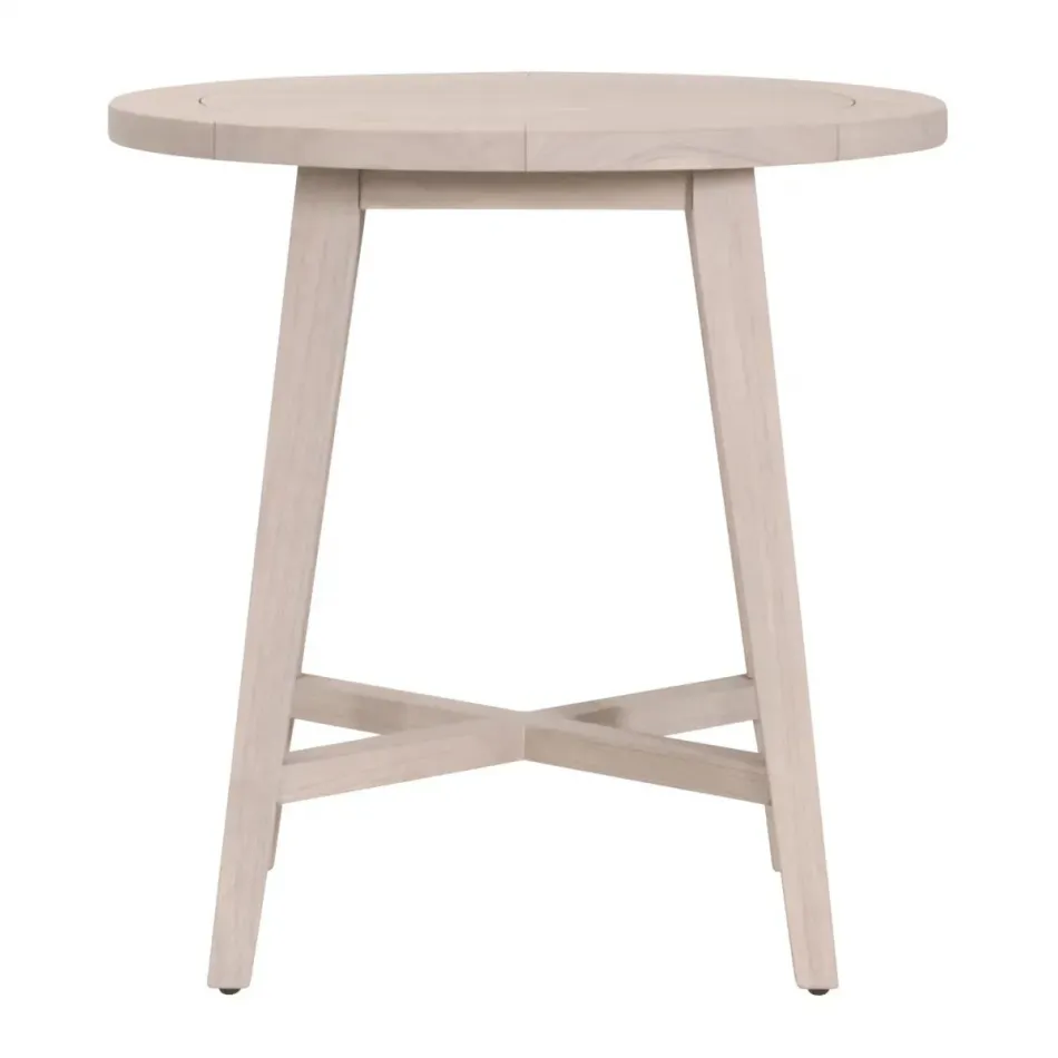 Carmel Washed Ever Teak Outdoor Round Counter Table 36"