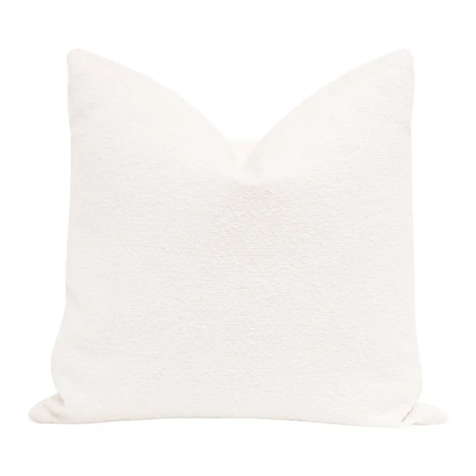 The Basic 22" Essential Pillow, Set of 2 Performance Boucle Snow