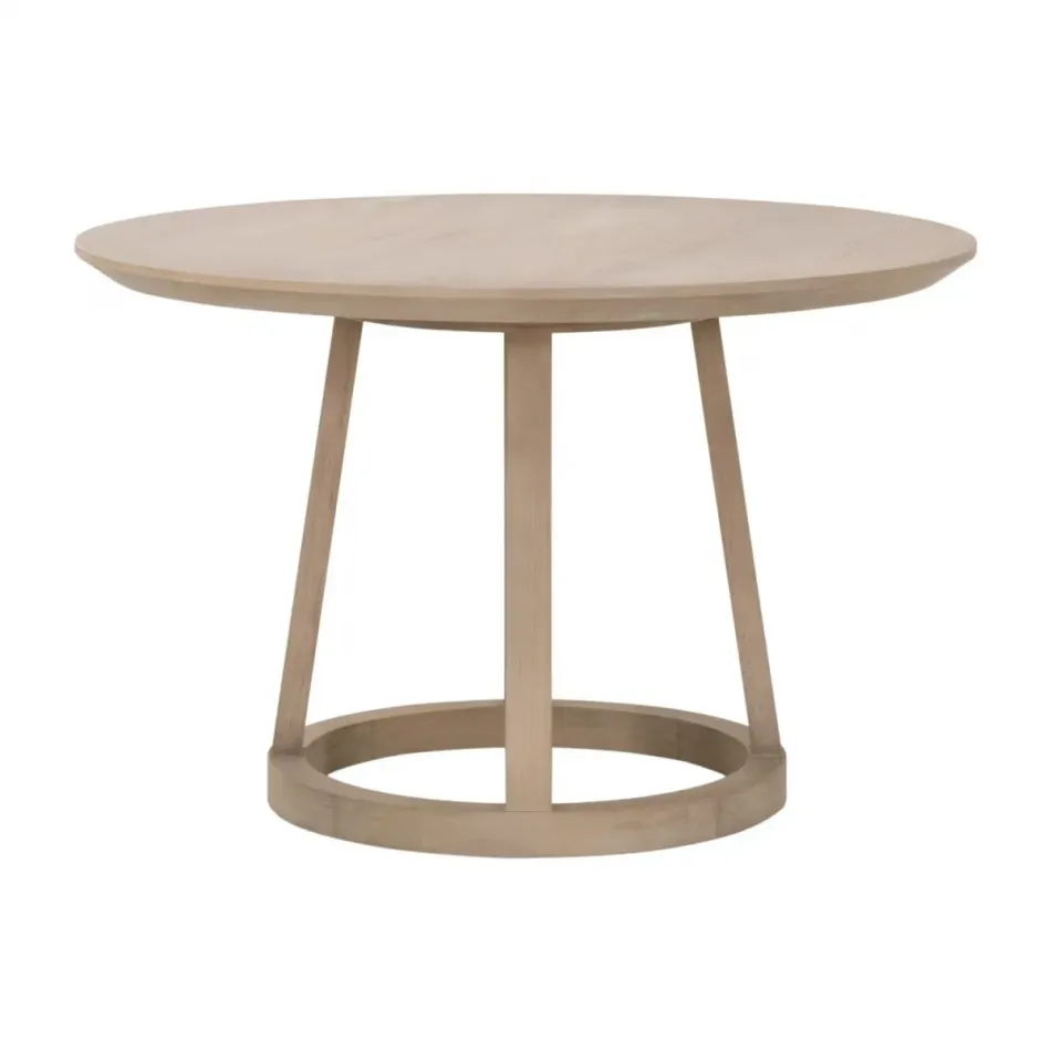 Reeves Smoke Gray Oak Round Dining Table 48"