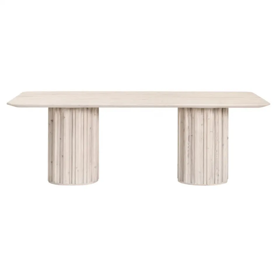 Roma Dining Table White Wash Pine