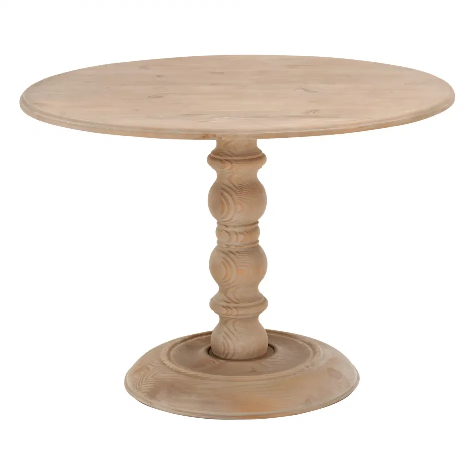 Chelsea 42" Round Dining Table Smoke Gray Pine