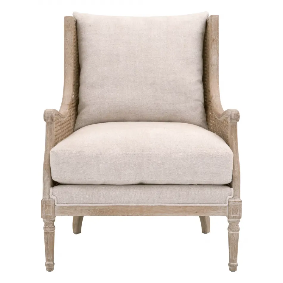 Churchill Club Chair Bisque, Natural Gray Birch, Cane