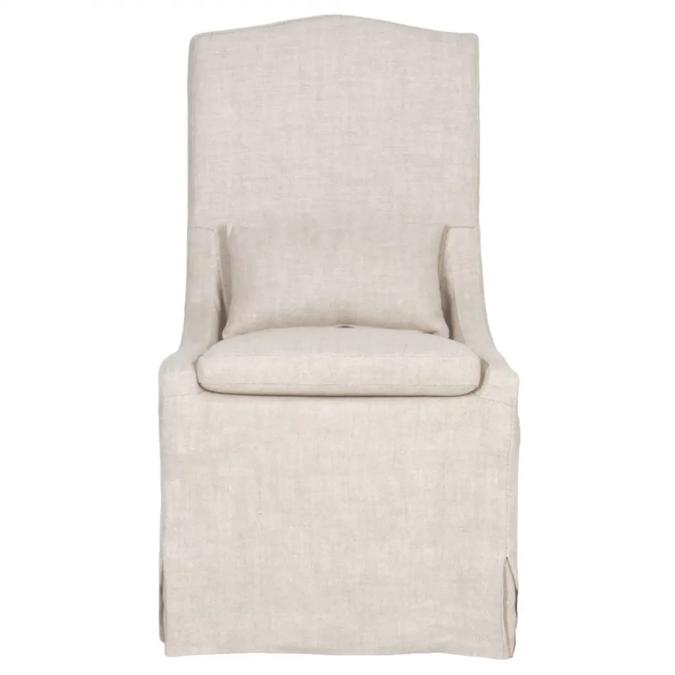 Colette Slipcover Dining Chair, Set of 2 Performance Bisque French Linen