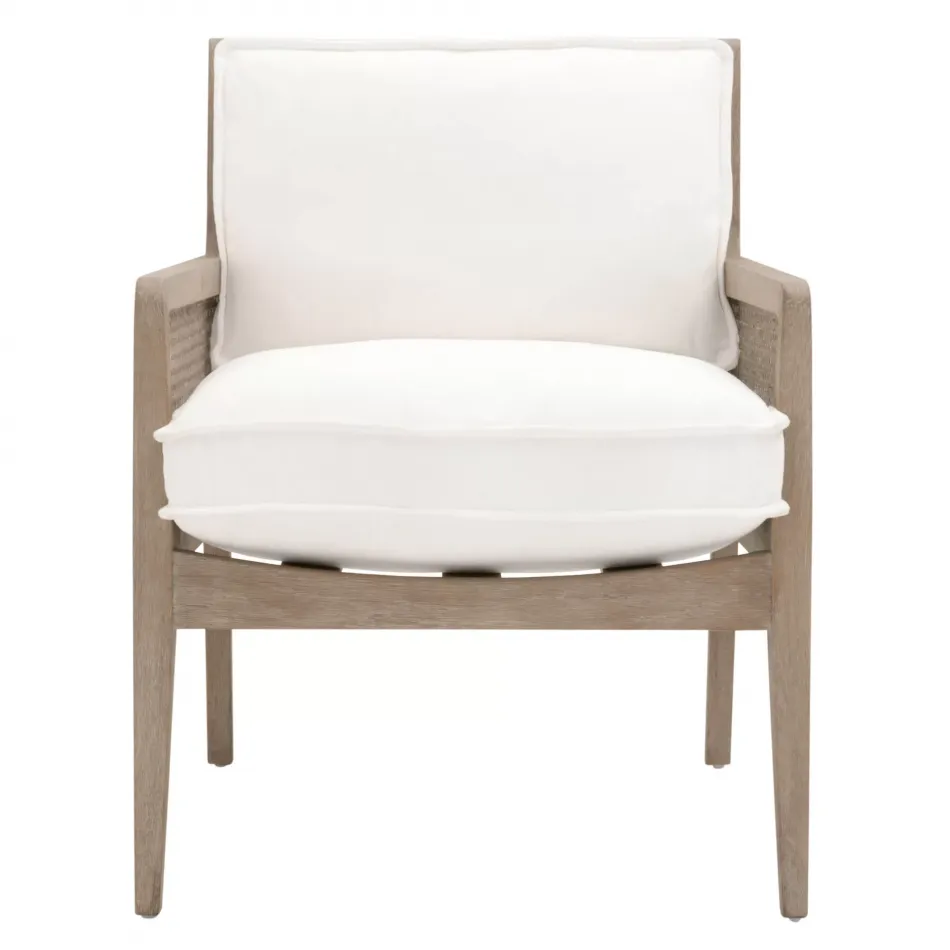 Leone Club Chair Livesmart Peyton-Pearl, Natural Gray Oak, Cane