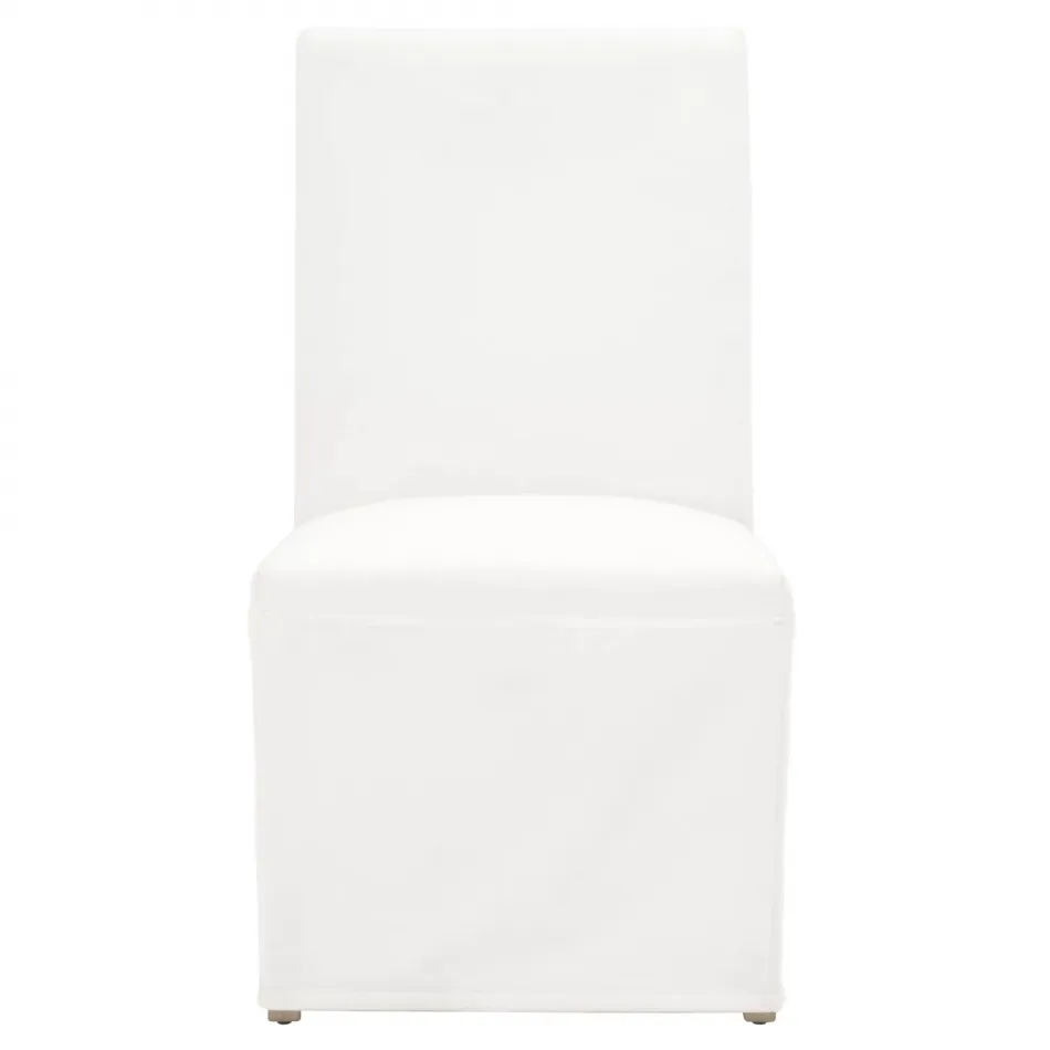 Levi Slipcover Dining Chair, Set Of 2 Livesmart Peyton-Pearl, Natural Gray Birch