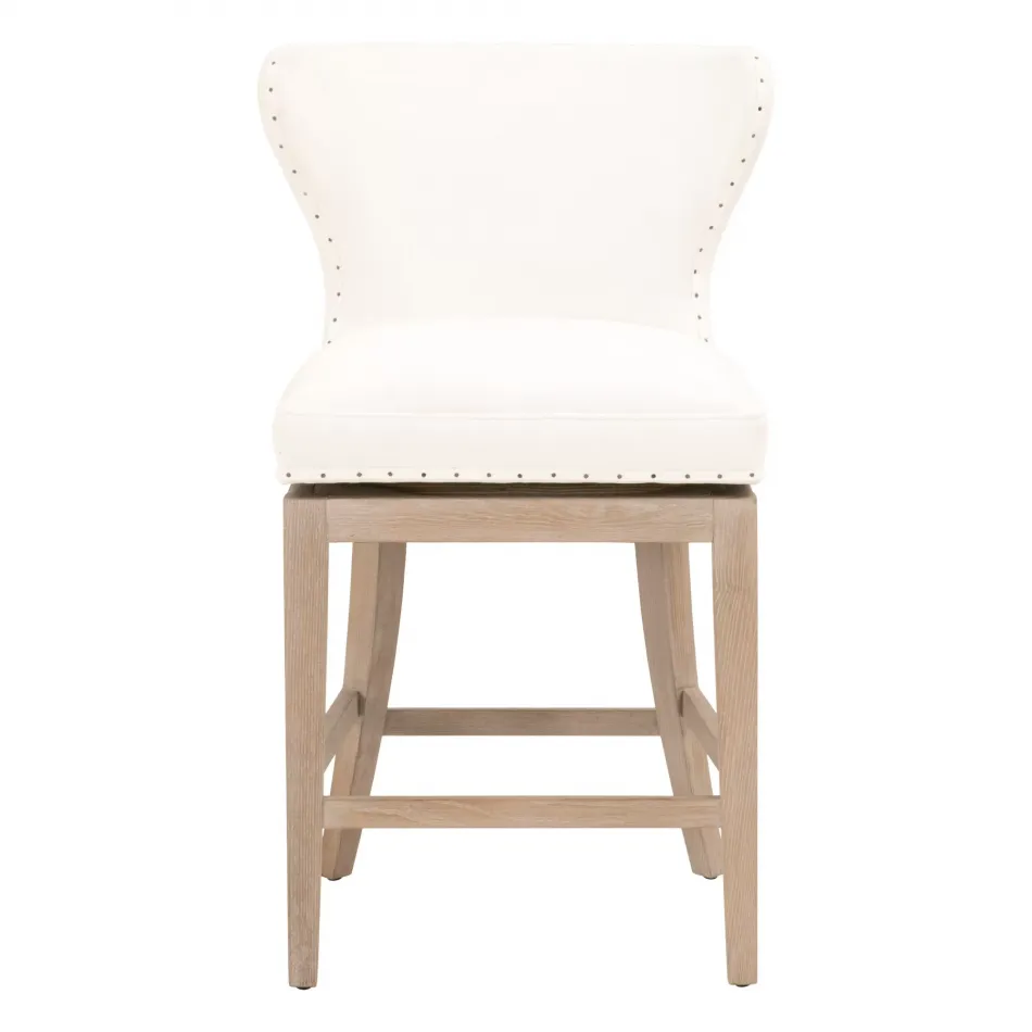 Milton Swivel Counter Stool Livesmart Peyton-Pearl, Natural Gray Ash