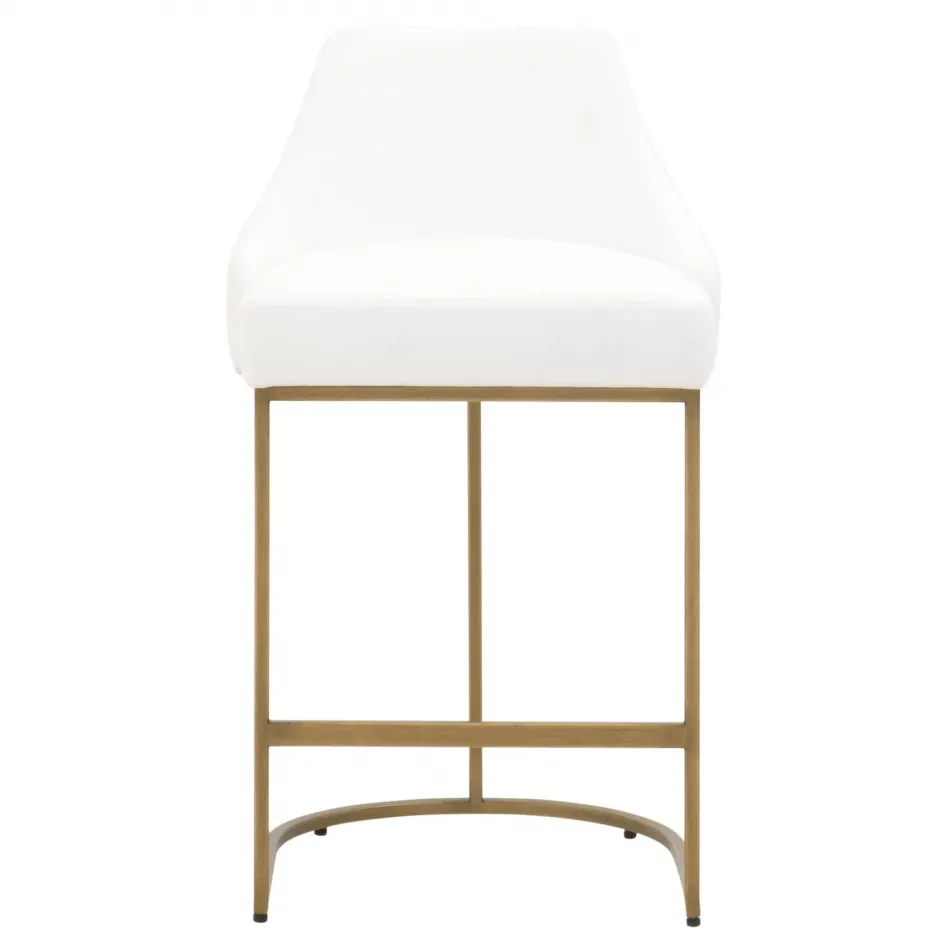 Parissa Counter Stool, Set Of 2 Livesmart Peyton-Pearl, Brushed Gold