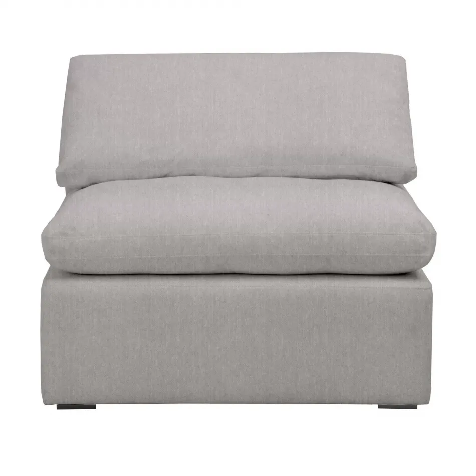 Sky Modular Armless Chair Livesmart Peyton-Slate, Espresso