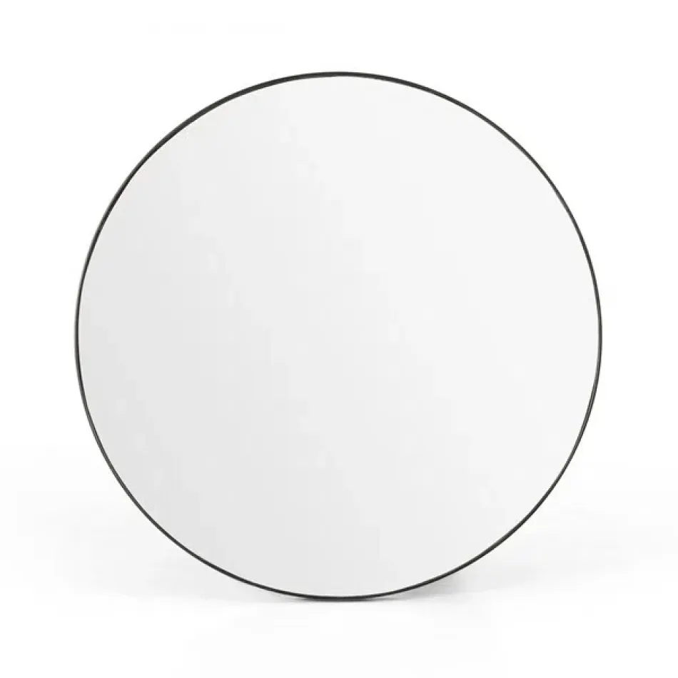 Bellvue Round Mirror Rustic Black