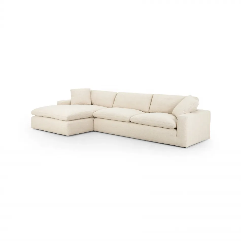 Plume 2Pc Sectional 106 Left Arm Forward Chaise Thames Cream