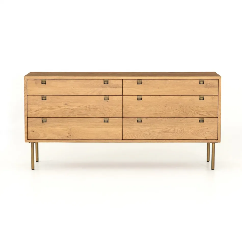 Carlisle 6-Drawer Dresser Natural Oak