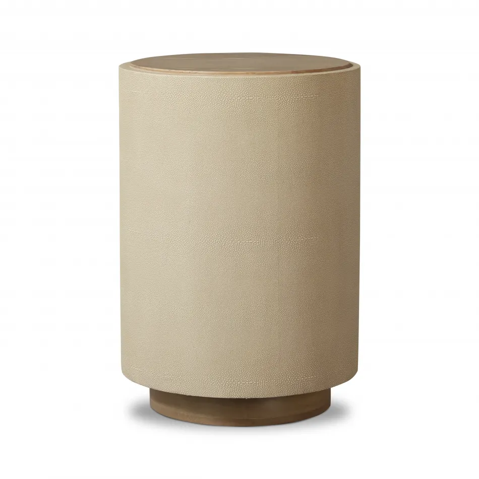 Crosby Side Table Light Cream Shagreen