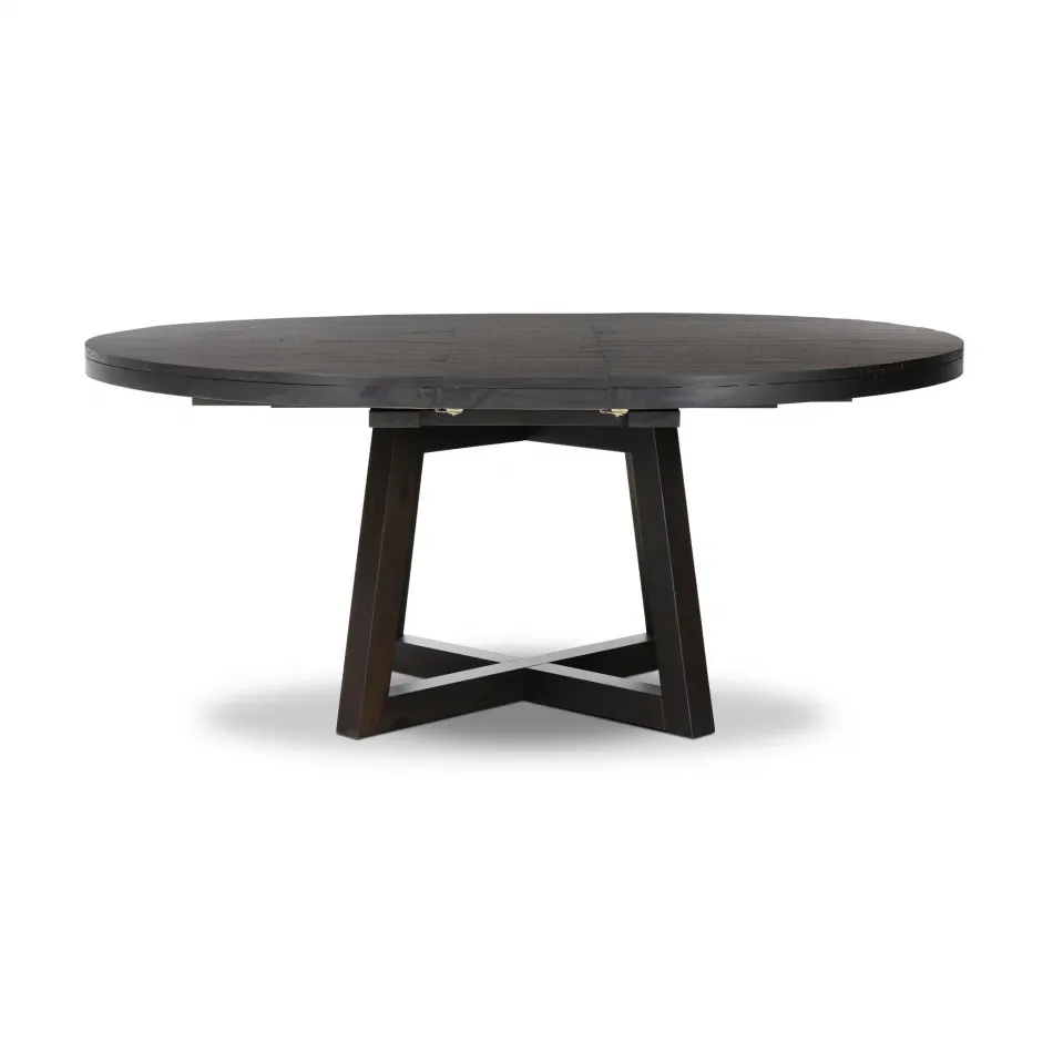 Eberwin Round Ext Dining Table Dark Carbon