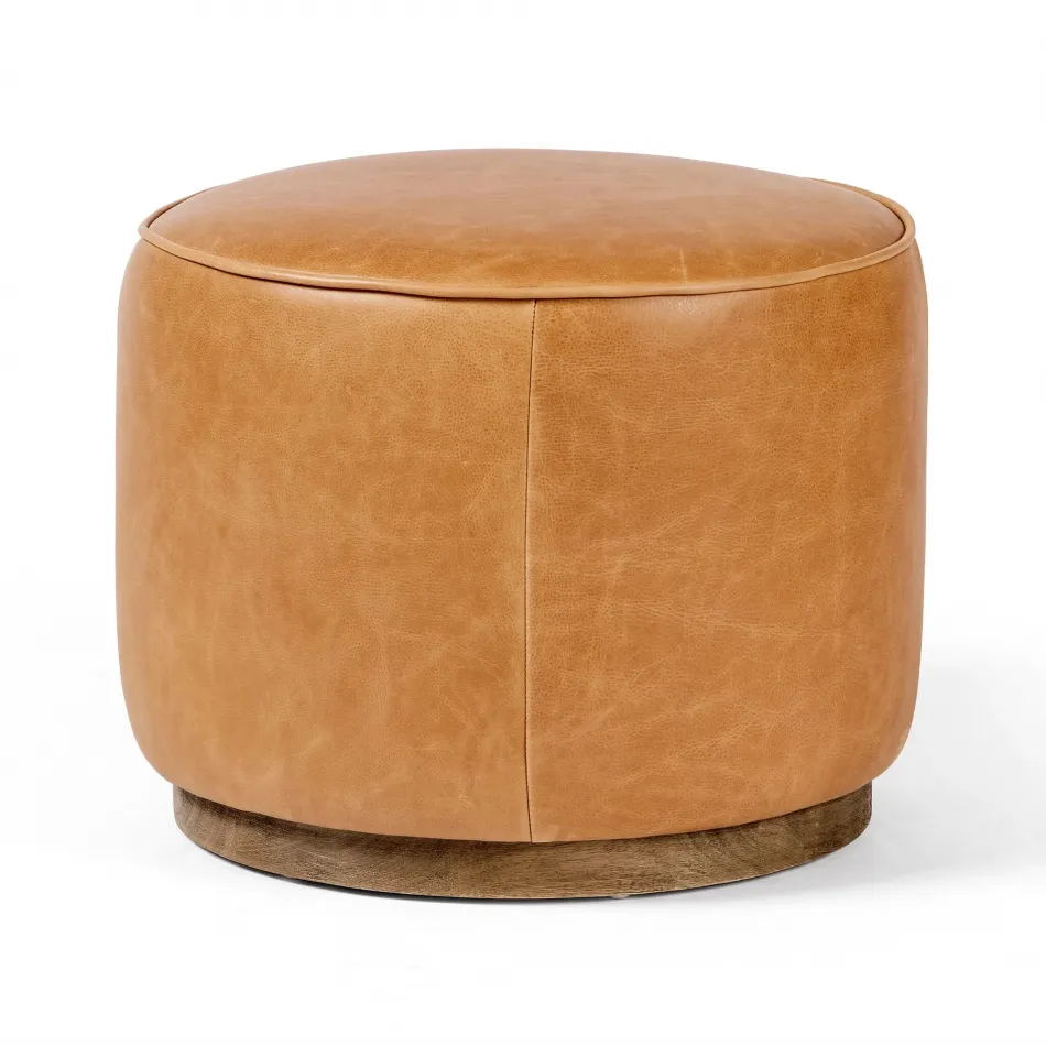 Sinclair Round Ottoman Palermo Butterscotch