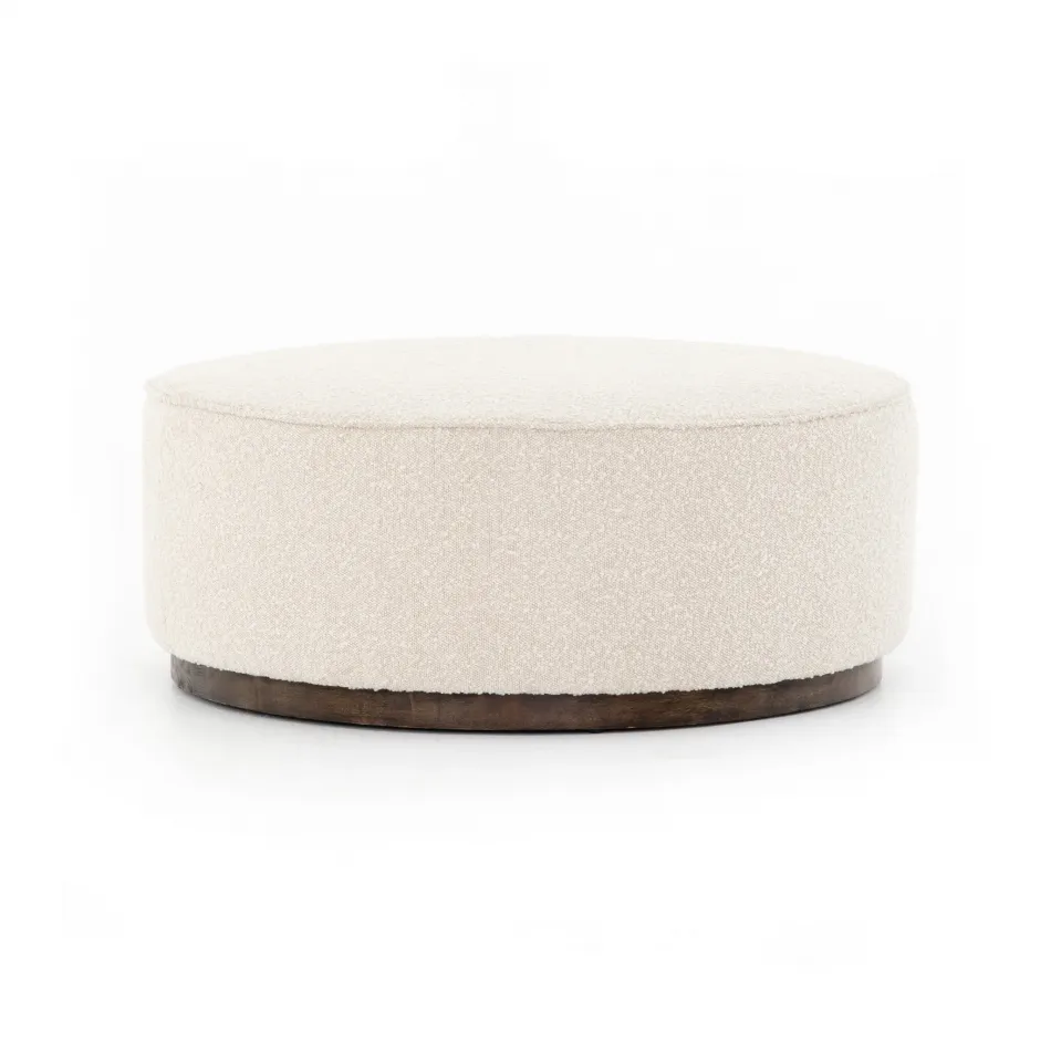 Sinclair Large Round Ottoman Knoll Natural