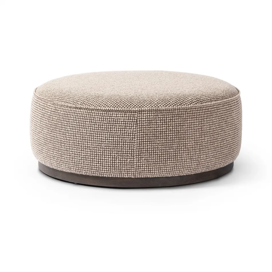 Sinclair Large Round Ottoman Barrow Taupe