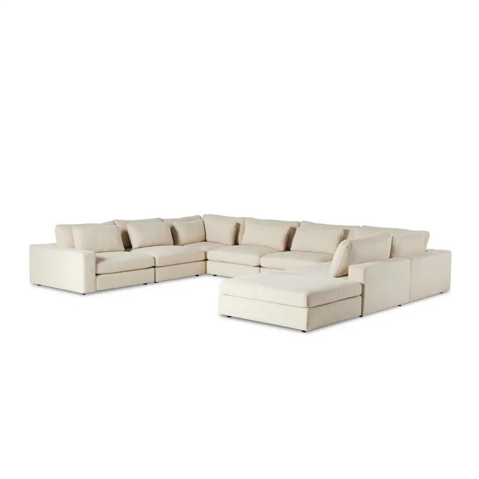 Bloor 7 Pc Sectional with Ottoman Clairmont Sand