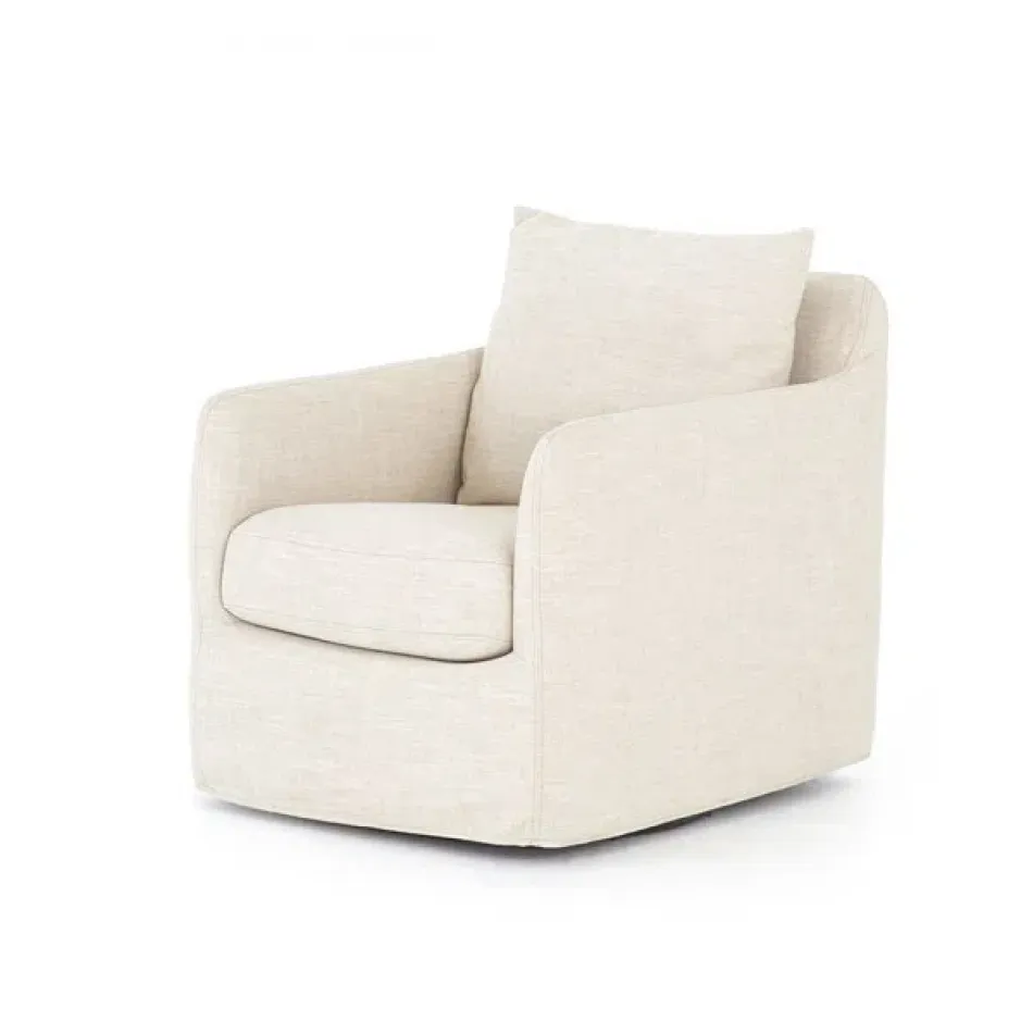 Banks Swivel Chair Cambric Ivory