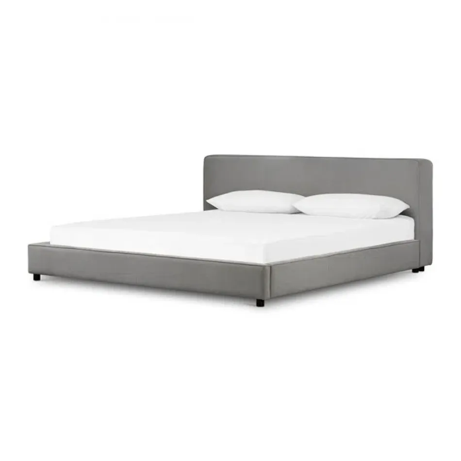 Aidan Bed Heavy Pebble Pewter King