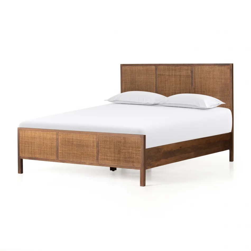 Sydney Bed Brown Wash King